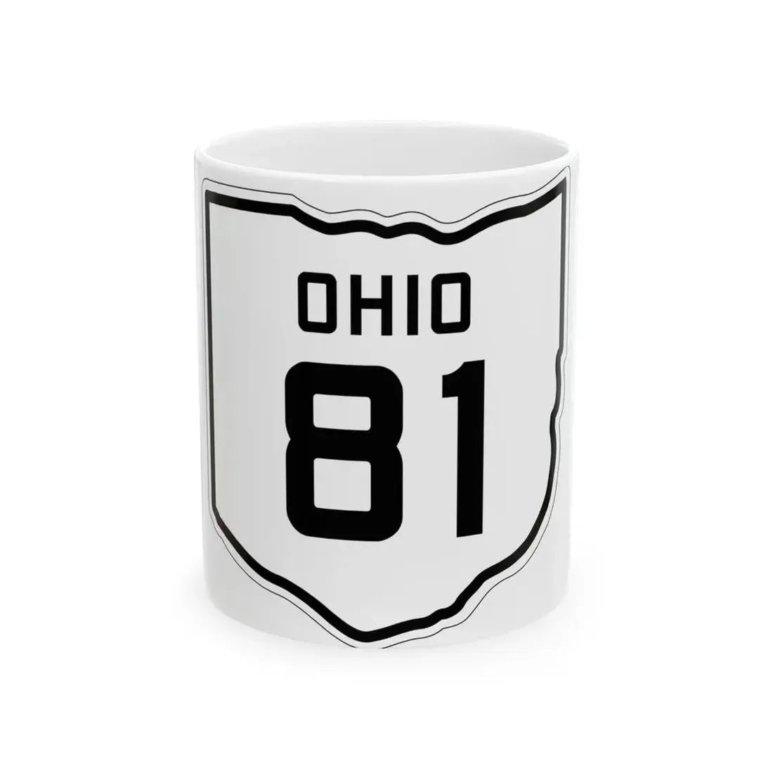 OH-81 1927 (Ohio) (Road Sign) White Coffee Mug 11oz - Go Mug Yourself