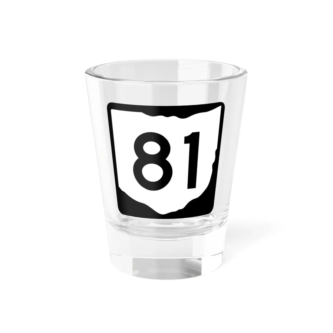 OH-81 (Ohio) (Road Sign) Shot Glass 1.5oz 1.5oz - Go Mug Yourself