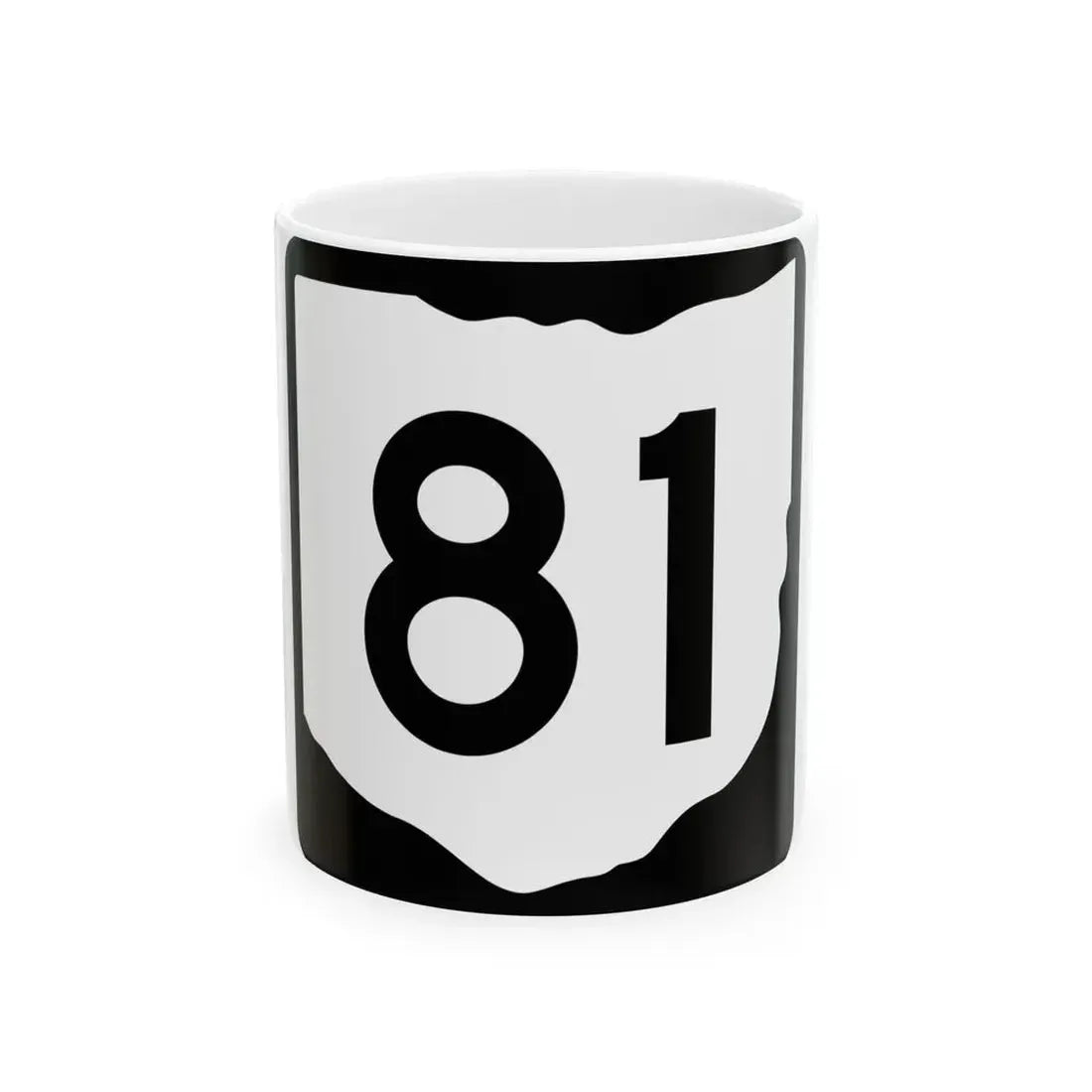 OH-81 (Ohio) (Road Sign) White Coffee Mug 11oz - Go Mug Yourself