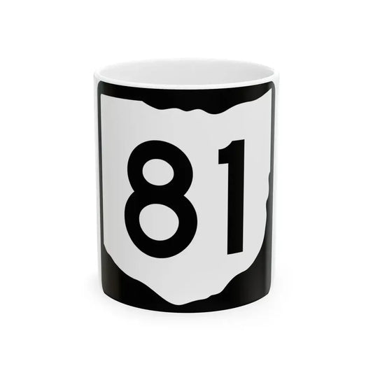 OH-81 (Ohio) (Road Sign) White Coffee Mug 11oz - Go Mug Yourself