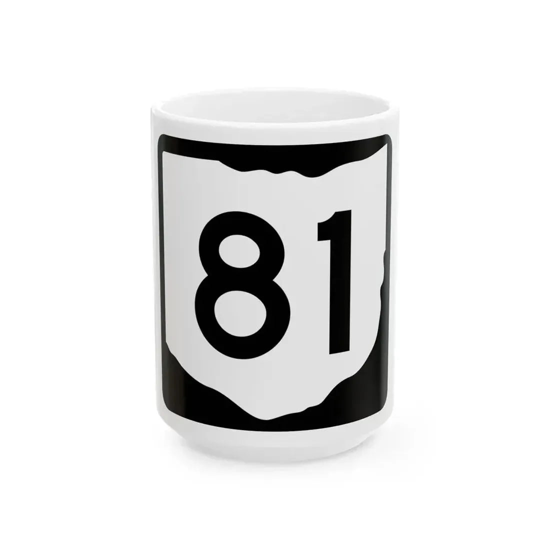 OH-81 (Ohio) (Road Sign) White Coffee Mug 15oz - Go Mug Yourself