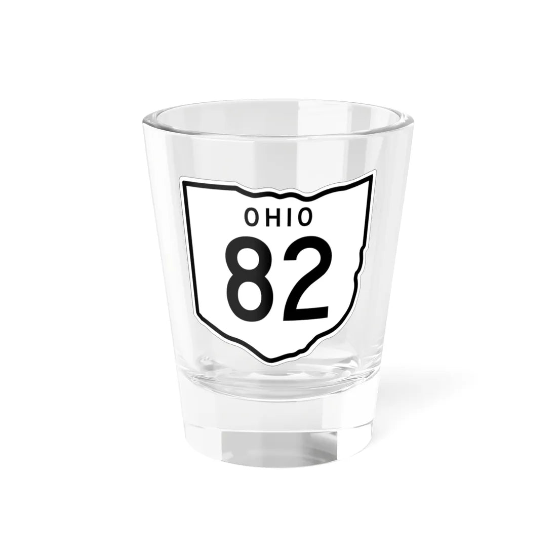 OH-82 1948 (Ohio) (Road Sign) Shot Glass 1.5oz 1.5oz - Go Mug Yourself