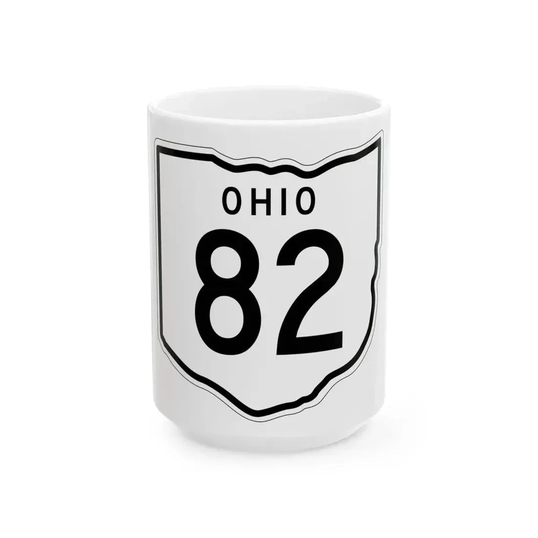OH-82 1948 (Ohio) (Road Sign) White Coffee Mug 15oz - Go Mug Yourself