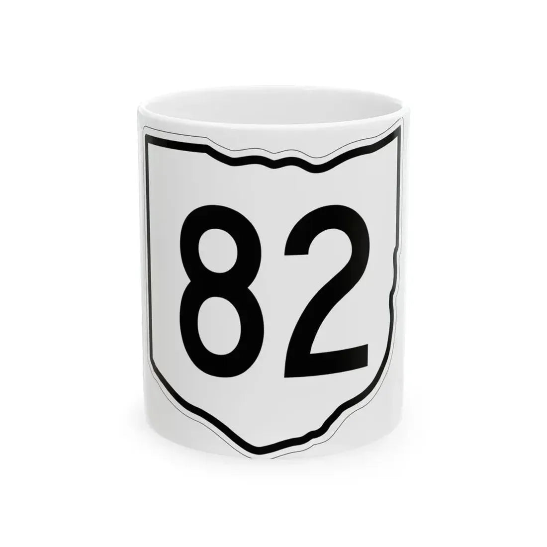 OH-82 1960 (Ohio) (Road Sign) White Coffee Mug 11oz - Go Mug Yourself