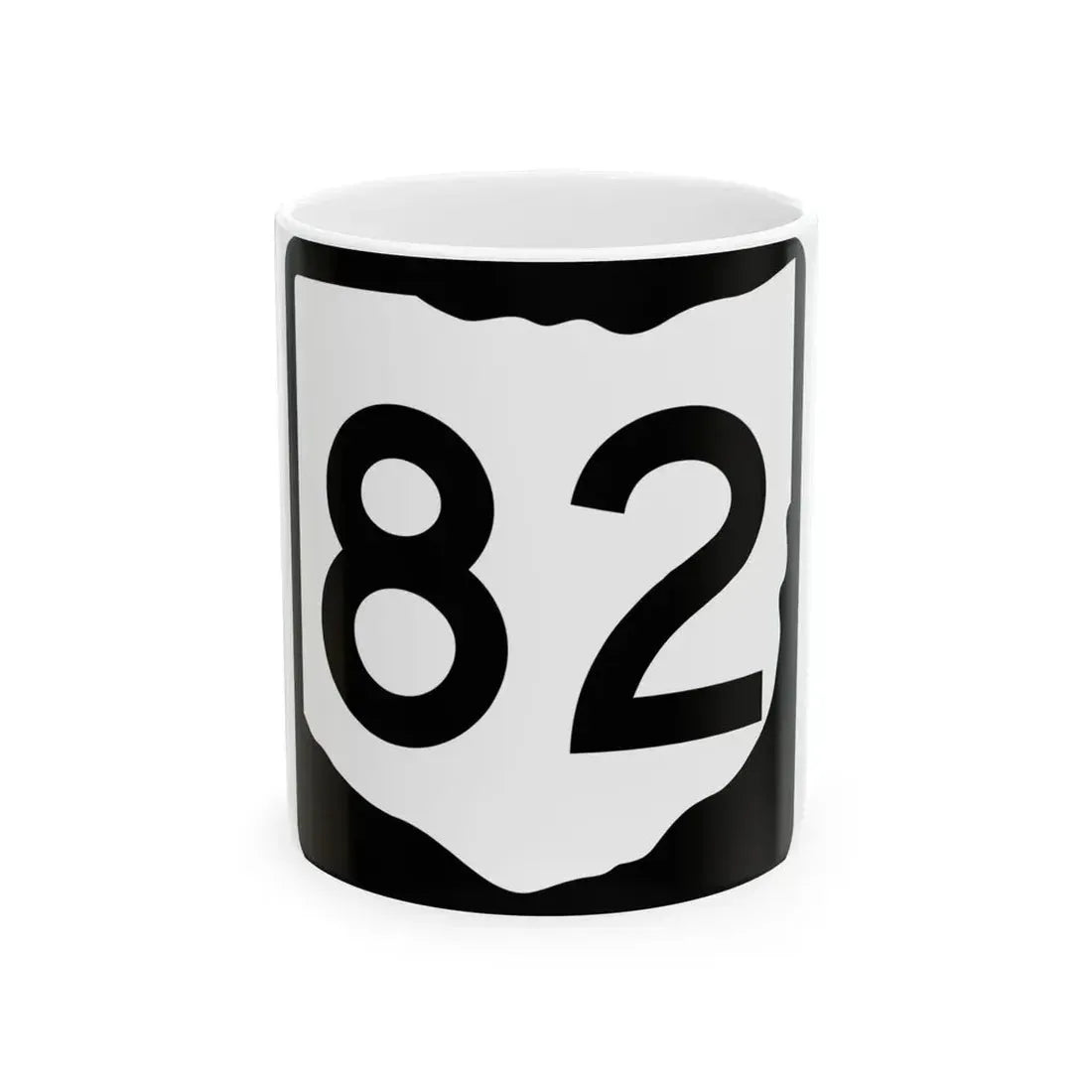 OH-82 (Ohio) (Road Sign) White Coffee Mug 11oz - Go Mug Yourself