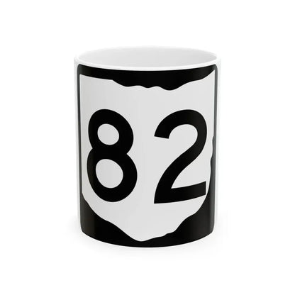 OH-82 (Ohio) (Road Sign) White Coffee Mug 11oz - Go Mug Yourself