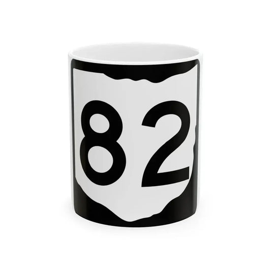 OH-82 (Ohio) (Road Sign) White Coffee Mug 11oz - Go Mug Yourself