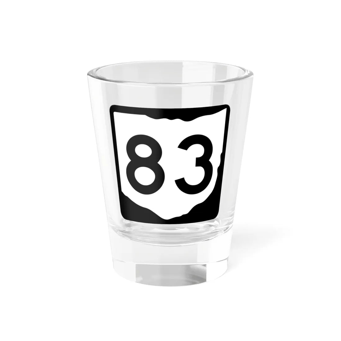 OH-83 (Ohio) (Road Sign) Shot Glass 1.5oz 1.5oz - Go Mug Yourself