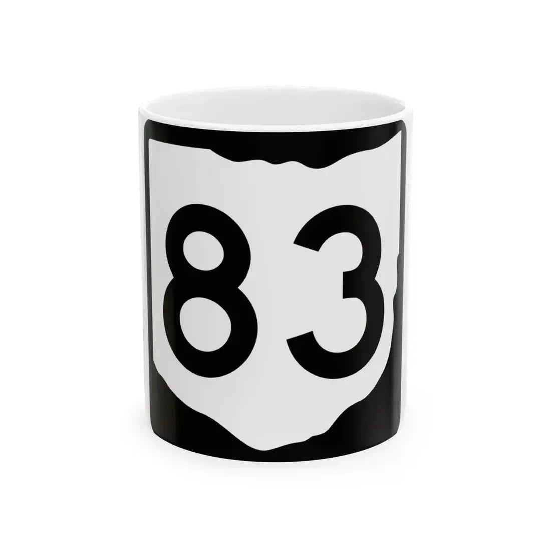OH-83 (Ohio) (Road Sign) White Coffee Mug 11oz - Go Mug Yourself