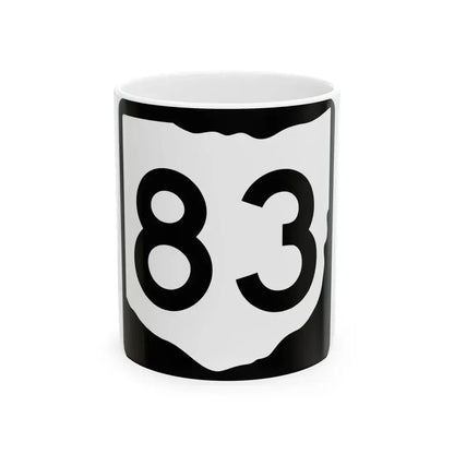 OH-83 (Ohio) (Road Sign) White Coffee Mug 11oz - Go Mug Yourself