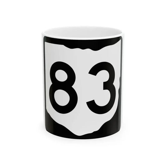 OH-83 (Ohio) (Road Sign) White Coffee Mug 11oz - Go Mug Yourself