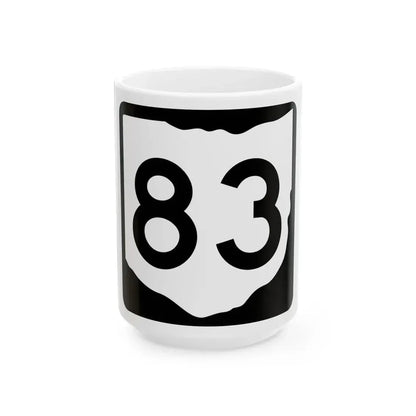 OH-83 (Ohio) (Road Sign) White Coffee Mug 15oz - Go Mug Yourself