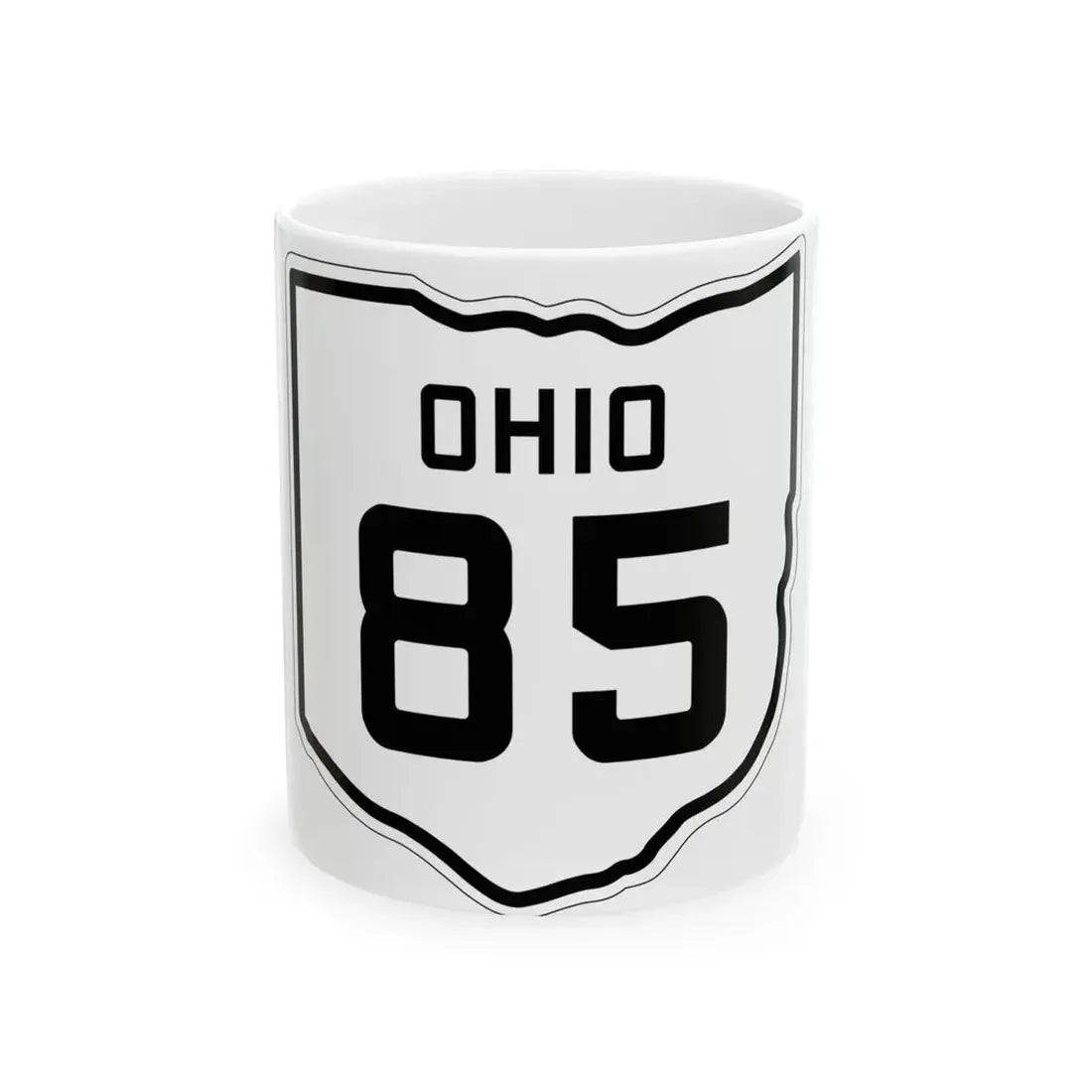 OH-85 1927 (Ohio) (Road Sign) White Coffee Mug 11oz - Go Mug Yourself