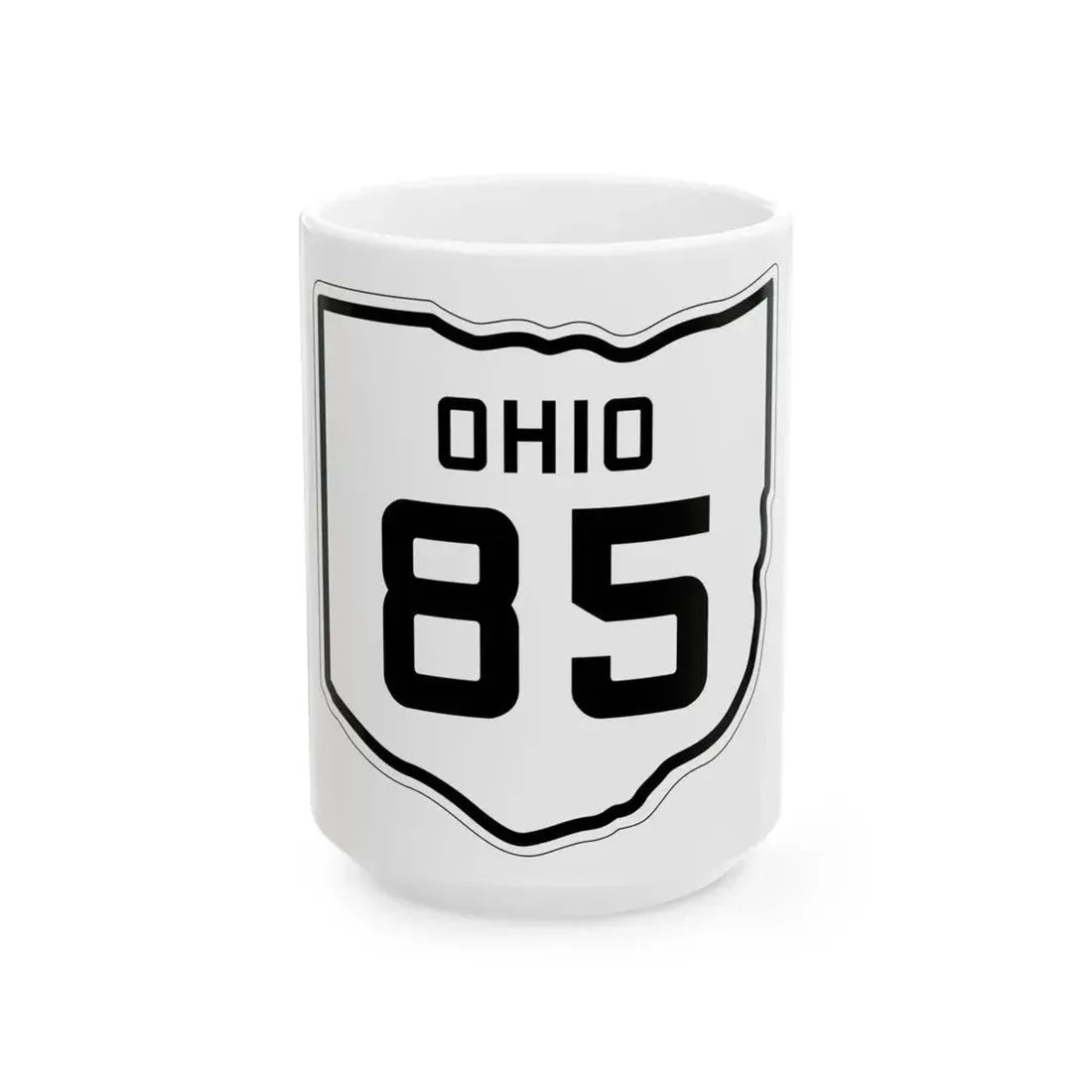 OH-85 1927 (Ohio) (Road Sign) White Coffee Mug 15oz - Go Mug Yourself