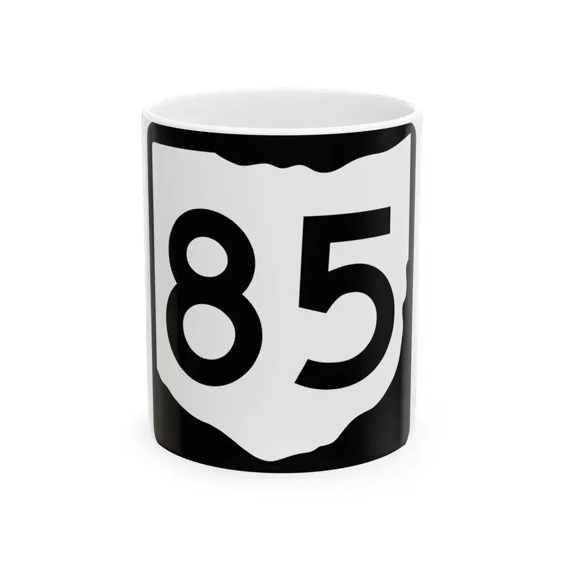 OH-85 (Ohio) (Road Sign) White Coffee Mug 11oz - Go Mug Yourself
