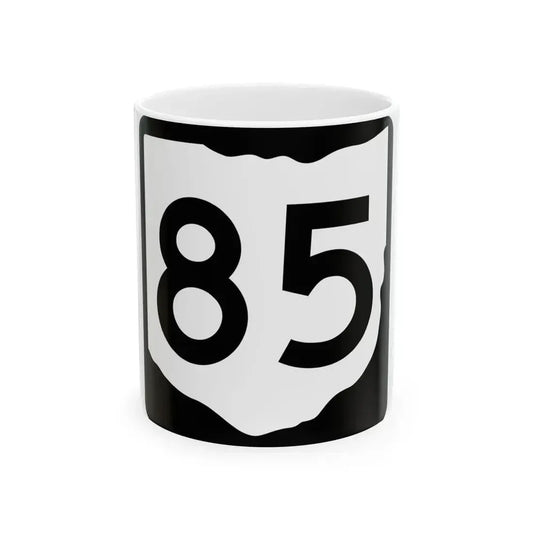 OH-85 (Ohio) (Road Sign) White Coffee Mug 11oz - Go Mug Yourself
