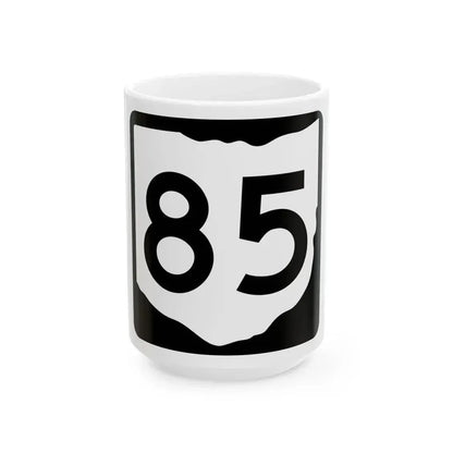 OH-85 (Ohio) (Road Sign) White Coffee Mug 15oz - Go Mug Yourself