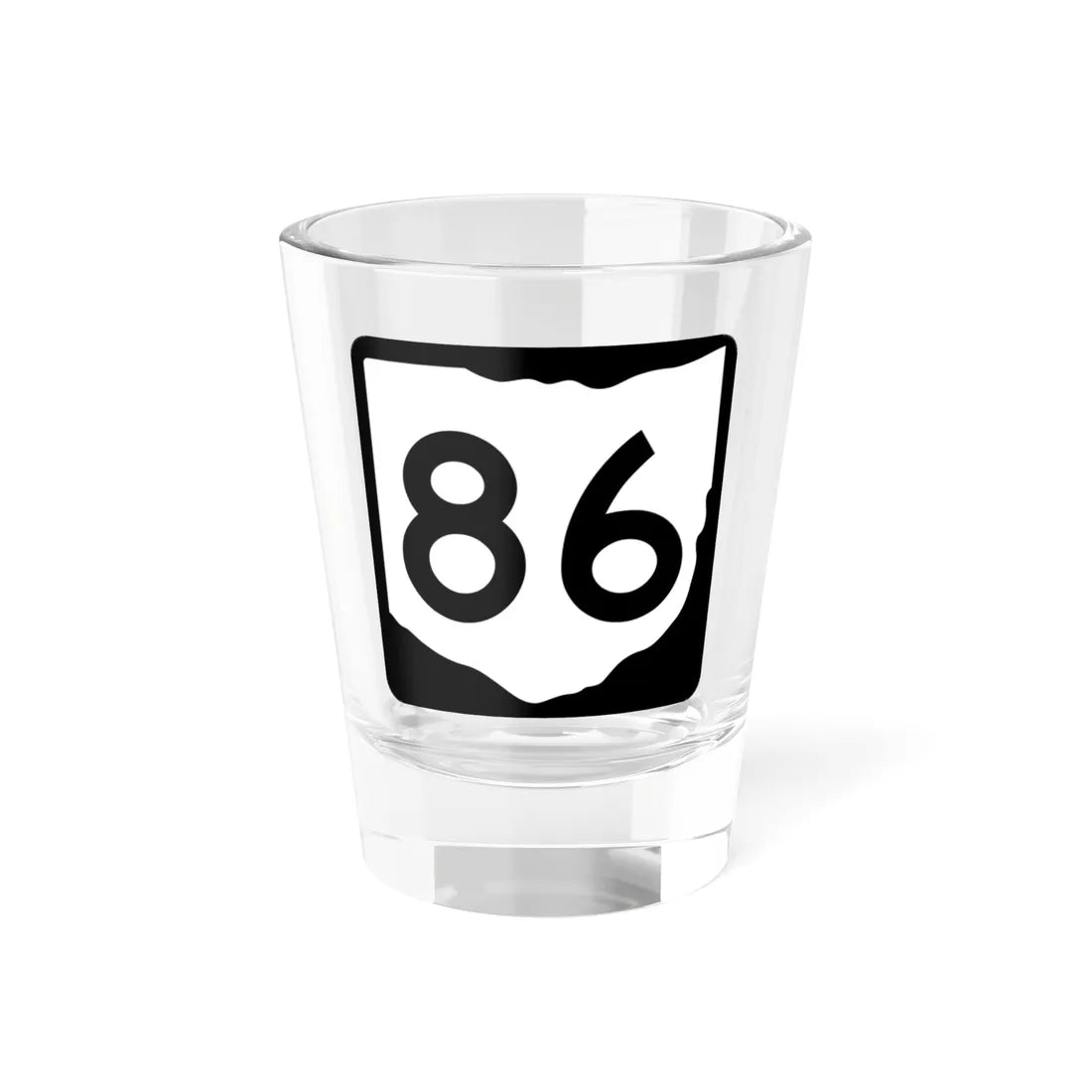 OH-86 (Ohio) (Road Sign) Shot Glass 1.5oz 1.5oz - Go Mug Yourself