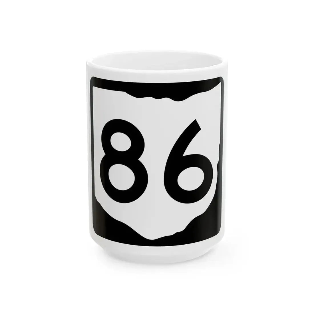 OH-86 (Ohio) (Road Sign) White Coffee Mug 15oz - Go Mug Yourself