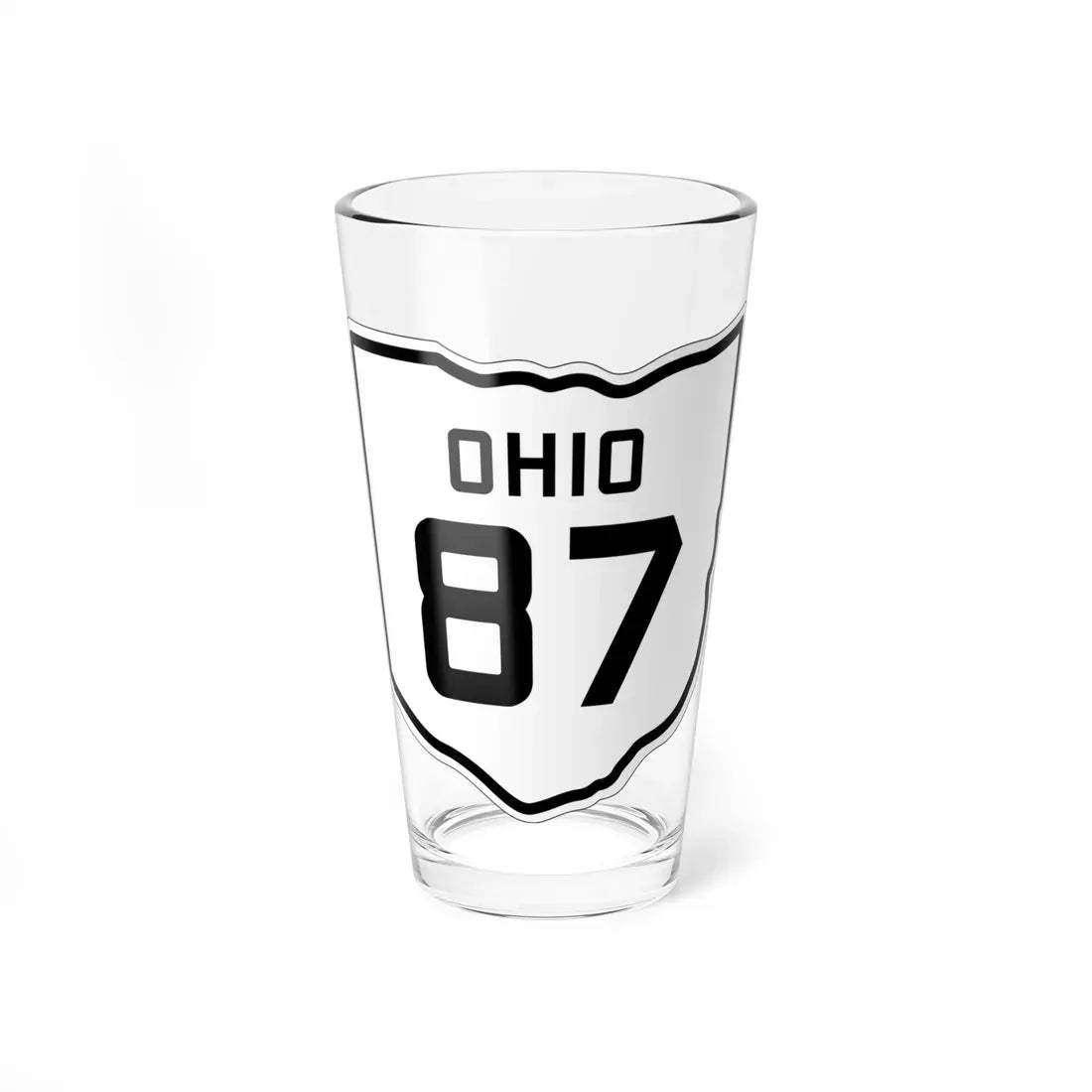 OH-87 1927 (Ohio) (Road Sign) Pint Glass 16oz 16oz - Go Mug Yourself