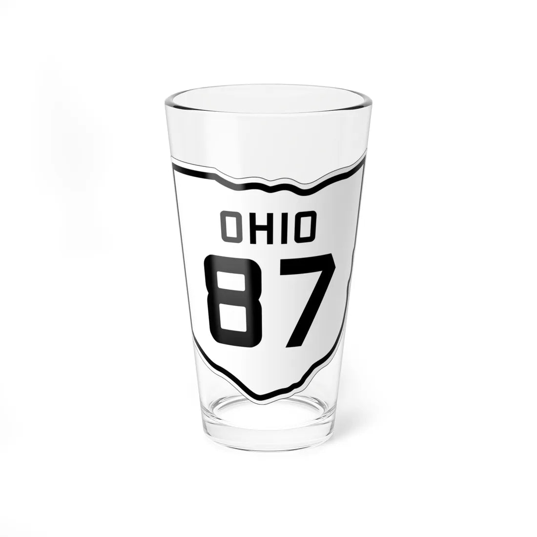 OH-87 1927 (Ohio) (Road Sign) Pint Glss 16oz 16oz - Go Mug Yourself