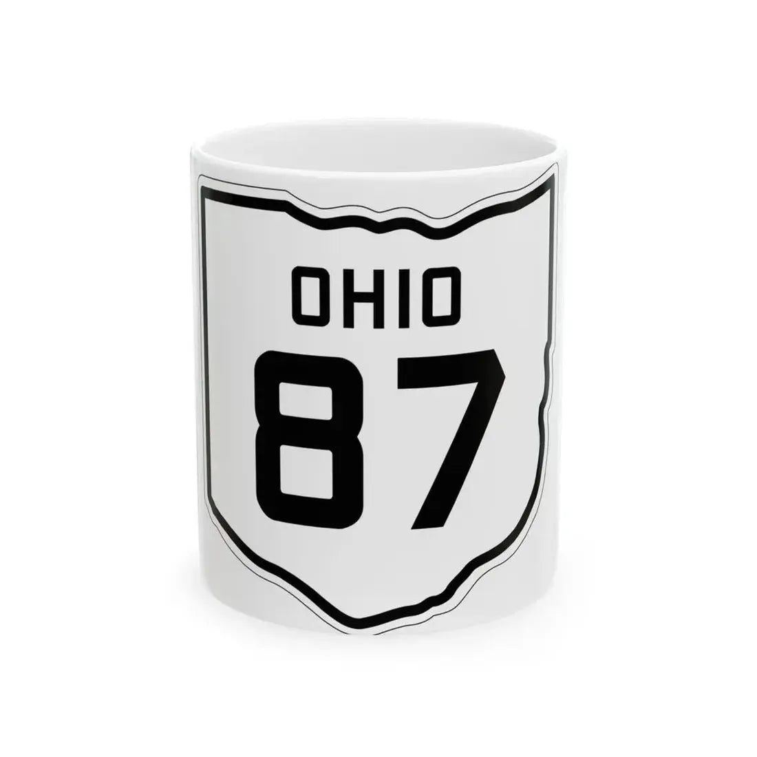 OH-87 1927 (Ohio) (Road Sign) White Coffee Mug 11oz - Go Mug Yourself