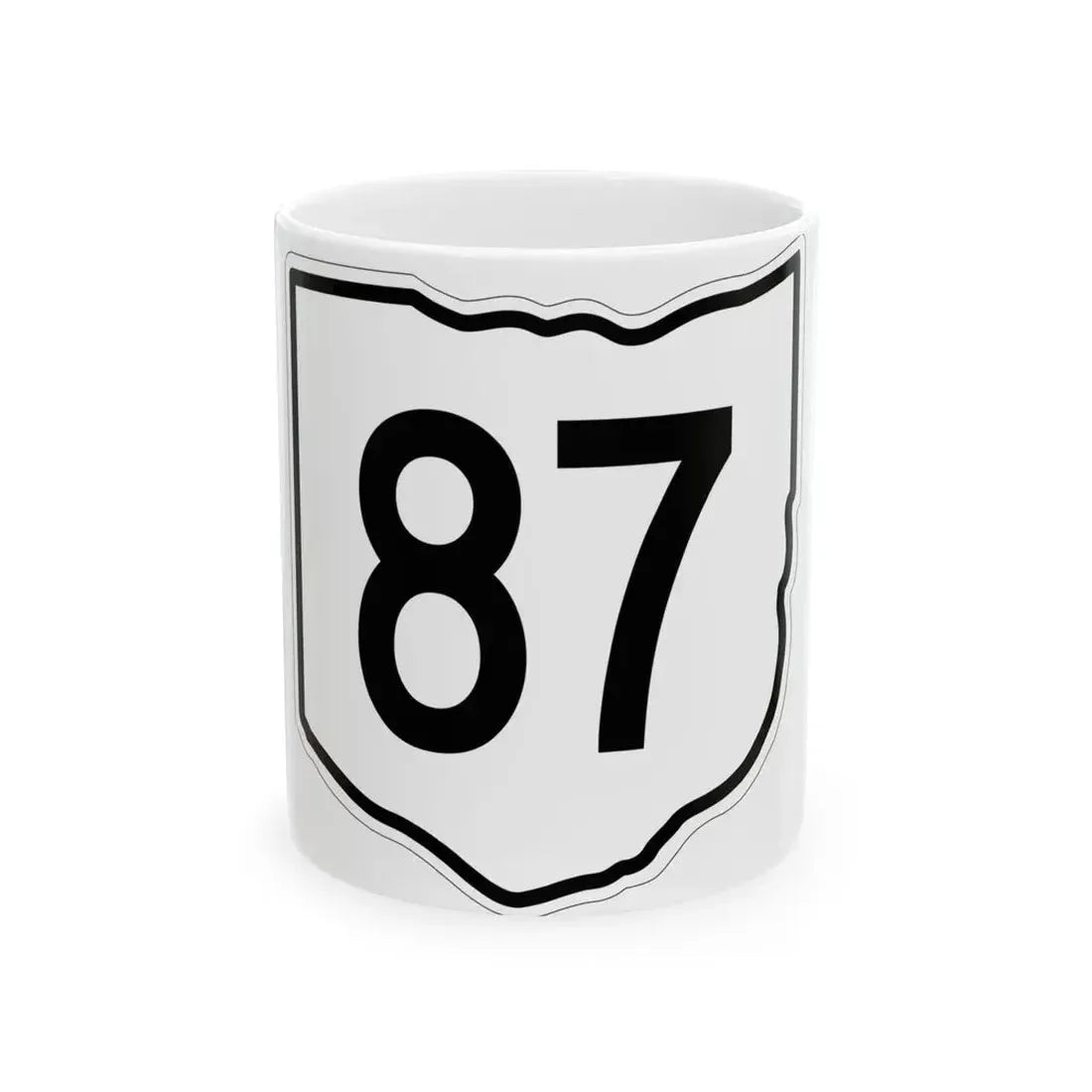 OH-87 1960 (Ohio) (Road Sign) White Coffee Mug 11oz - Go Mug Yourself