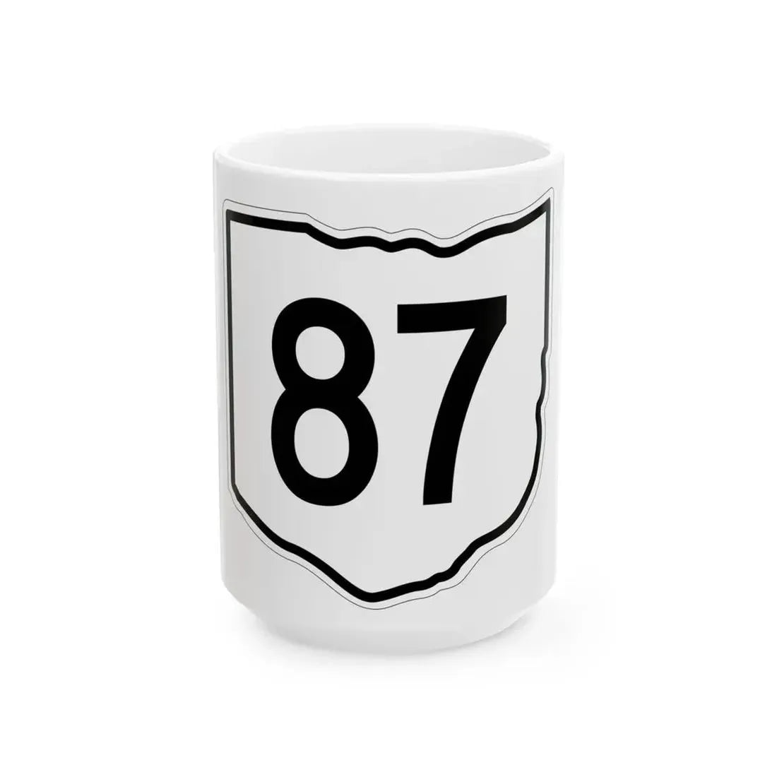 OH-87 1960 (Ohio) (Road Sign) White Coffee Mug 15oz - Go Mug Yourself