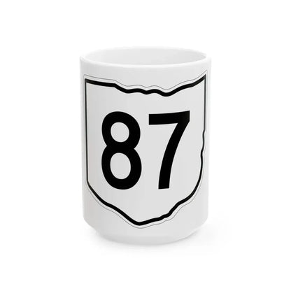 OH-87 1960 (Ohio) (Road Sign) White Coffee Mug 15oz - Go Mug Yourself