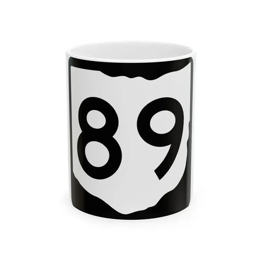 OH-89 (Ohio) (Road Sign) White Coffee Mug 11oz - Go Mug Yourself