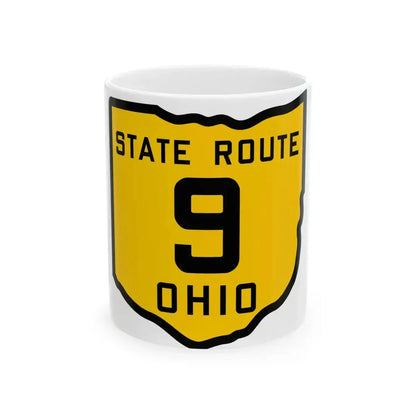 OH-9 1920 (Ohio) (Road Sign) White Coffee Mug 11oz - Go Mug Yourself