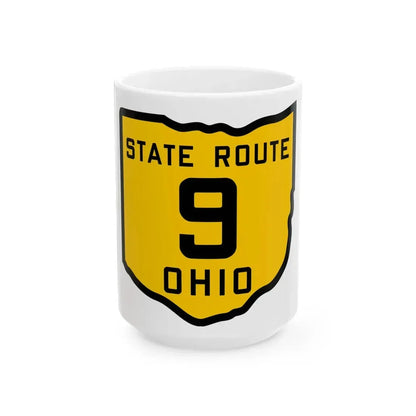 OH-9 1920 (Ohio) (Road Sign) White Coffee Mug 15oz - Go Mug Yourself