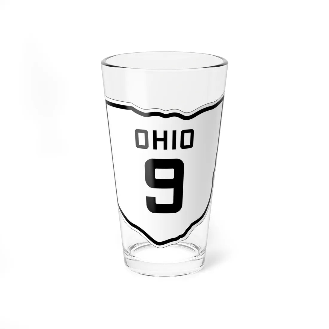 OH-9 1927 (Ohio) (Road Sign) Pint Glss 16oz 16oz - Go Mug Yourself