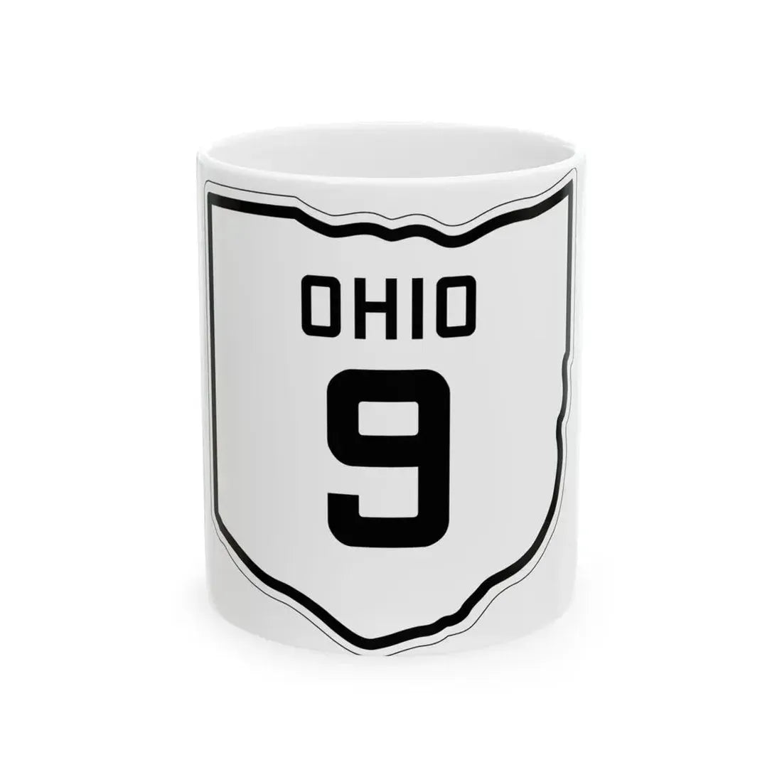 OH-9 1927 (Ohio) (Road Sign) White Coffee Mug 11oz - Go Mug Yourself