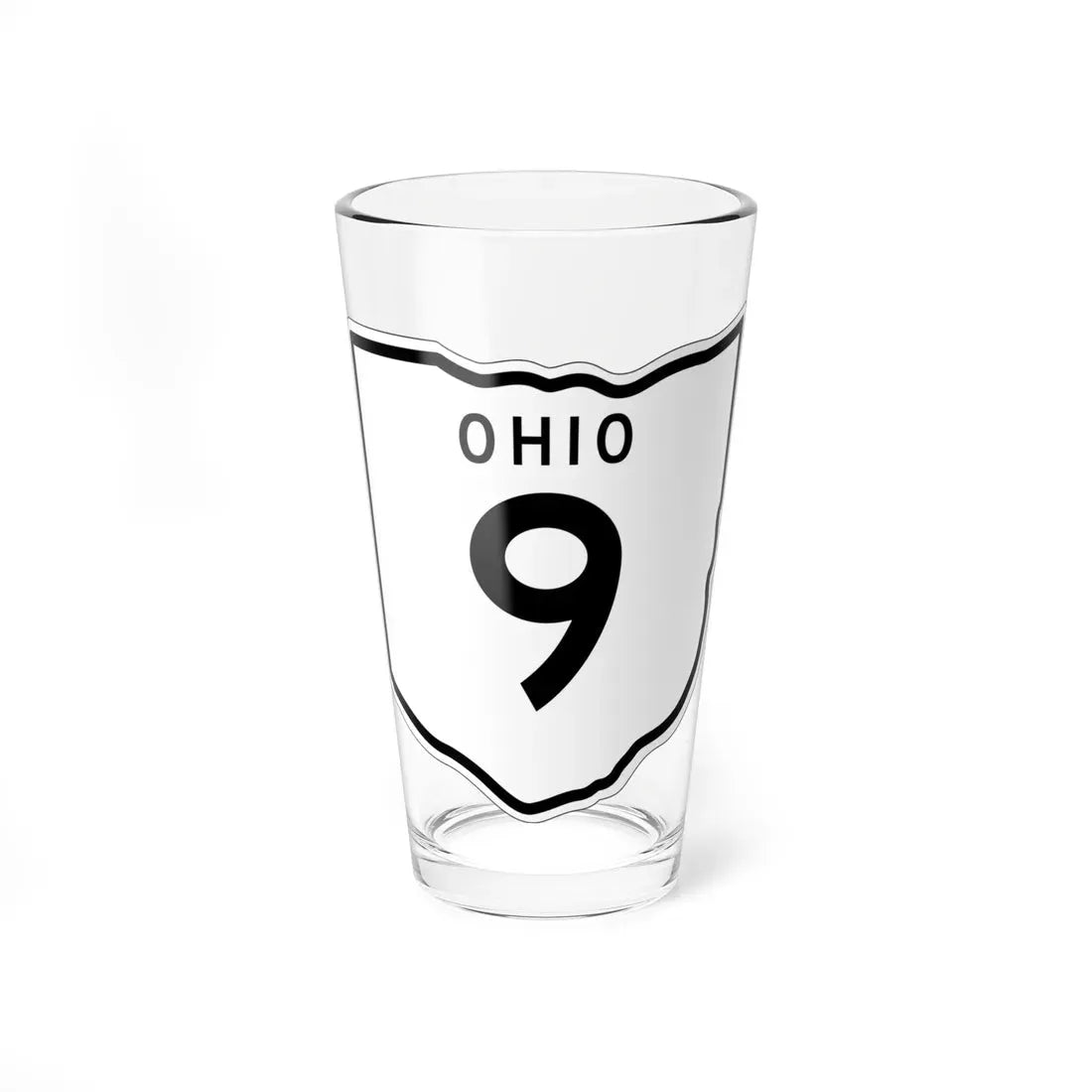 OH-9 1948 (Ohio) (Road Sign) Pint Glass 16oz 16oz - Go Mug Yourself