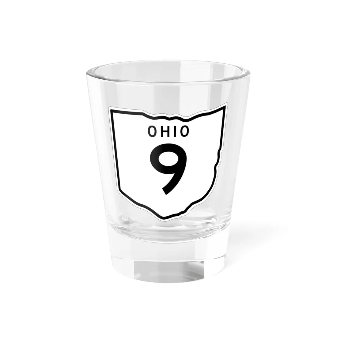 OH-9 1948 (Ohio) (Road Sign) Shot Glass 1.5oz 1.5oz - Go Mug Yourself