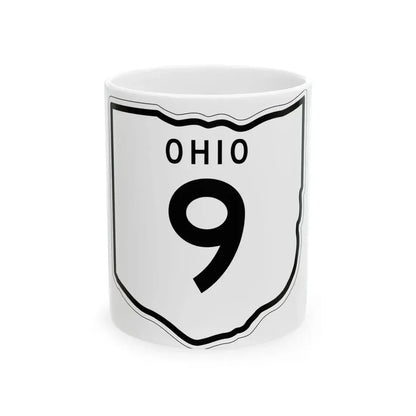 OH-9 1948 (Ohio) (Road Sign) White Coffee Mug 11oz - Go Mug Yourself