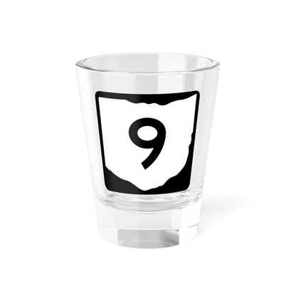 OH-9 (Ohio) (Road Sign) Shot Glass 1.5oz 1.5oz - Go Mug Yourself