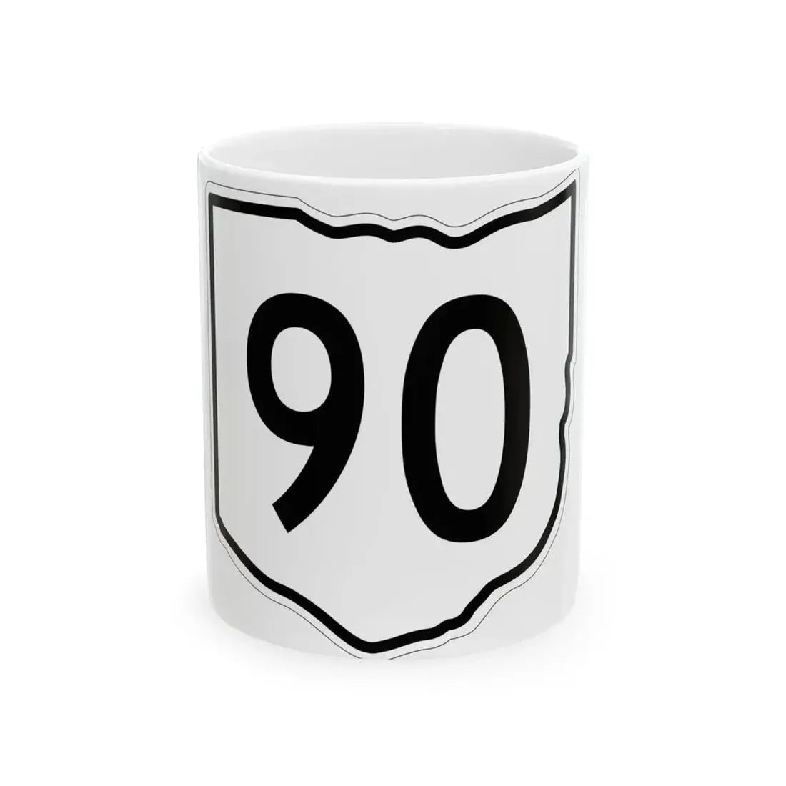 OH-90 1960 (Ohio) (Road Sign) White Coffee Mug 11oz - Go Mug Yourself