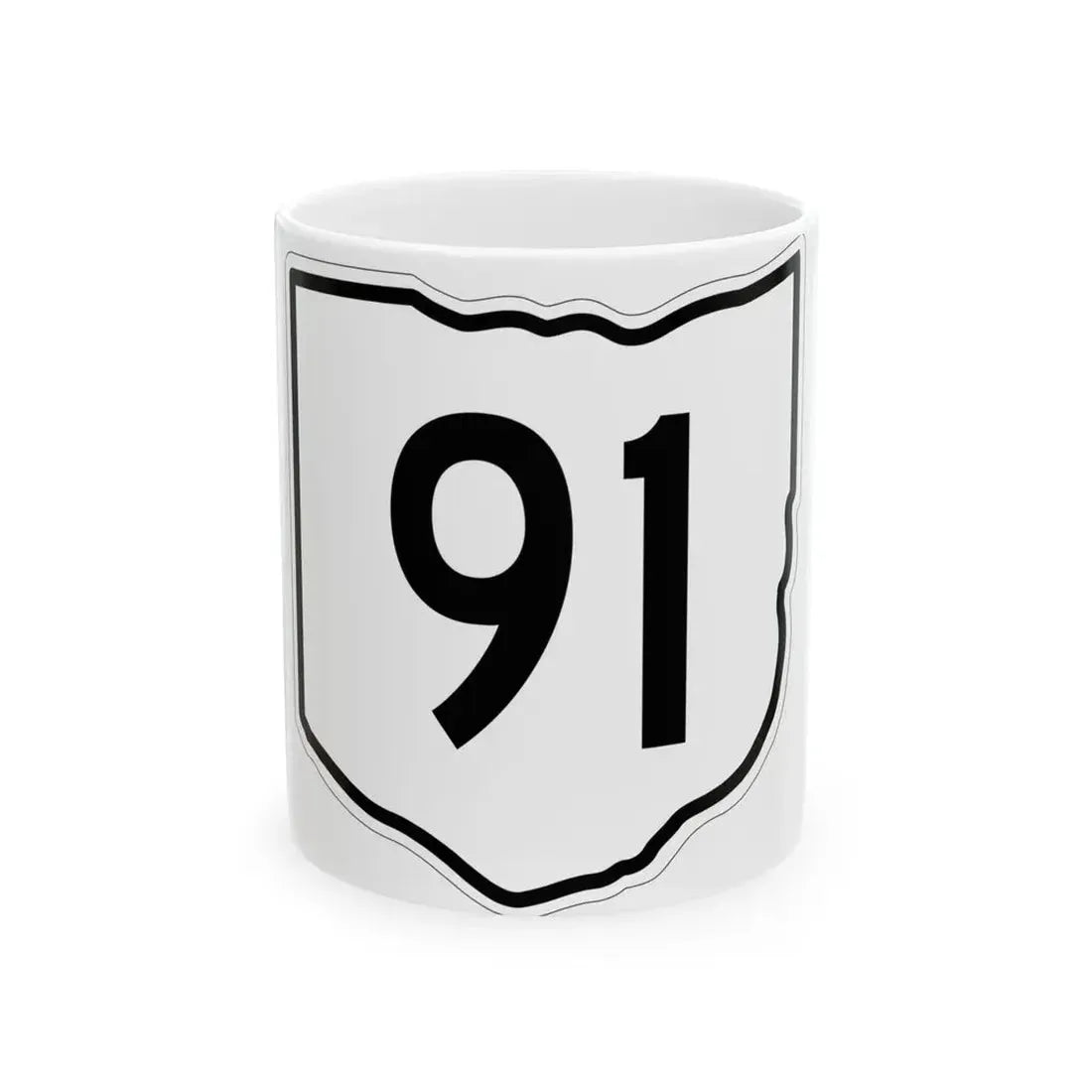 OH-91 1960 (Ohio) (Road Sign) White Coffee Mug 11oz - Go Mug Yourself
