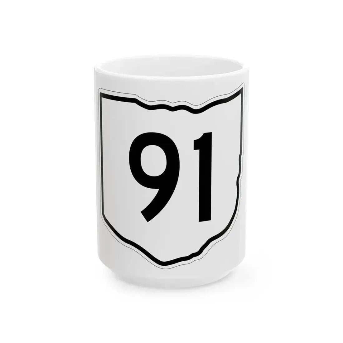 OH-91 1960 (Ohio) (Road Sign) White Coffee Mug 15oz - Go Mug Yourself