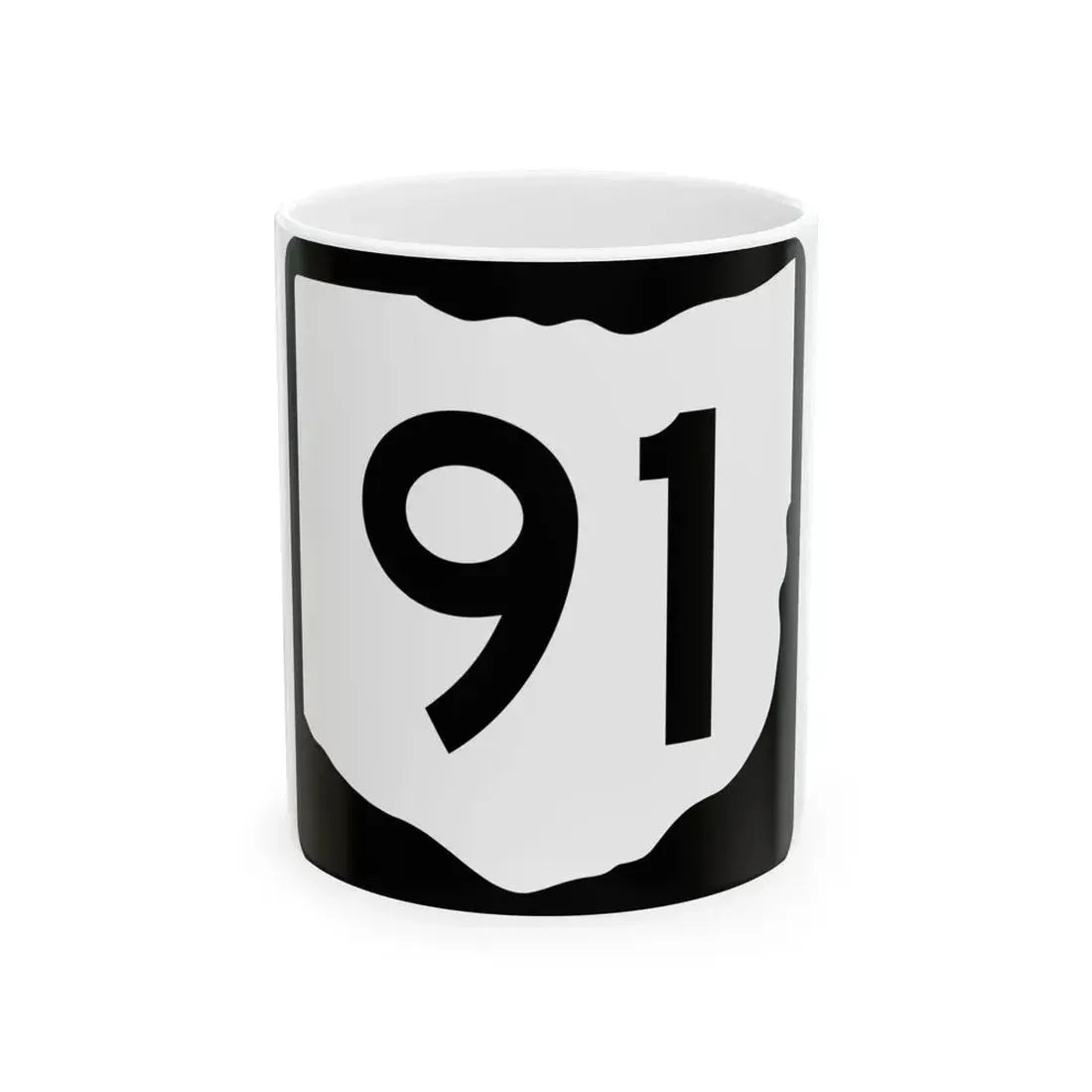 OH-91 (Ohio) (Road Sign) White Coffee Mug 11oz - Go Mug Yourself