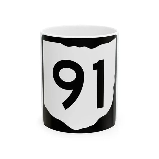 OH-91 (Ohio) (Road Sign) White Coffee Mug 11oz - Go Mug Yourself