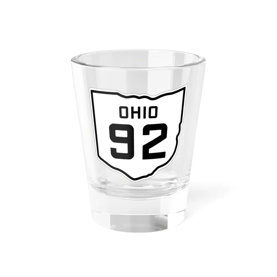 OH-92 1927 (Ohio) (Road Sign) Shot Glass 1.5oz - Go Mug Yourself