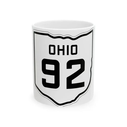 OH-92 1927 (Ohio) (Road Sign) White Coffee Mug 11oz - Go Mug Yourself