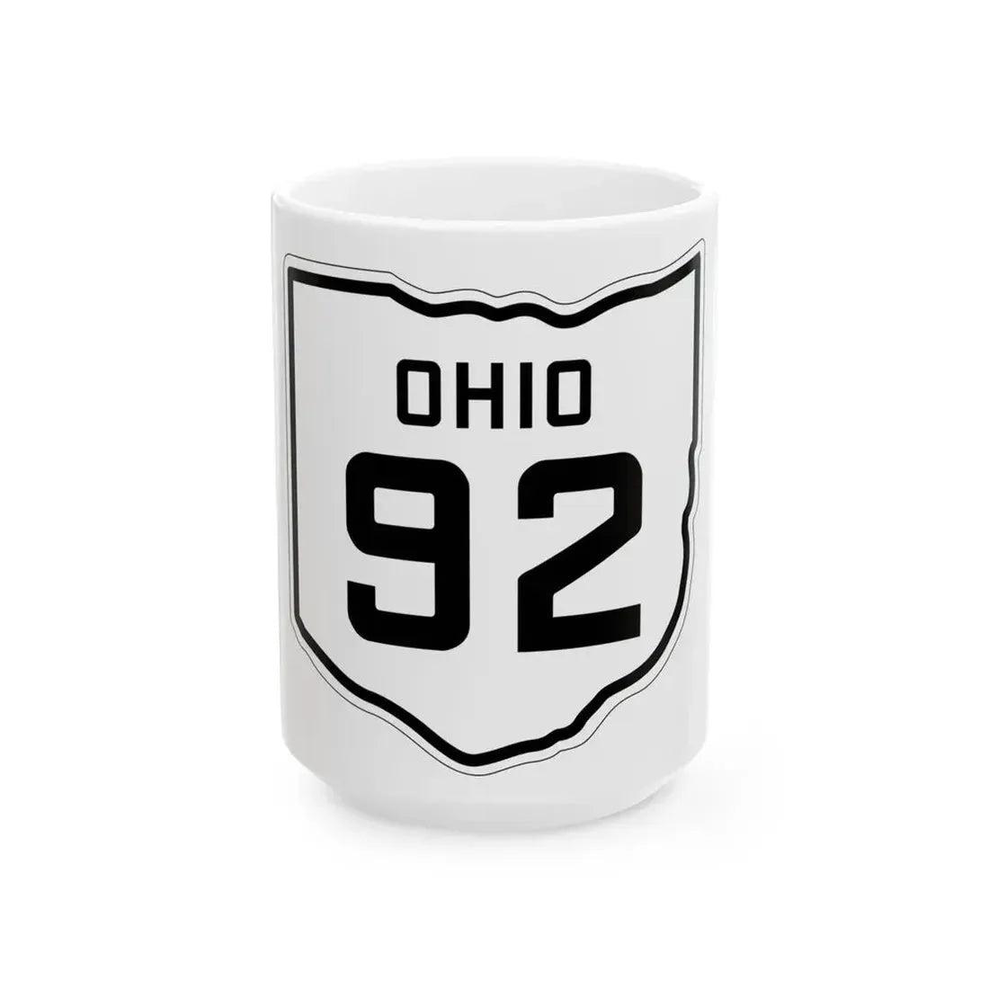 OH-92 1927 (Ohio) (Road Sign) White Coffee Mug 15oz - Go Mug Yourself