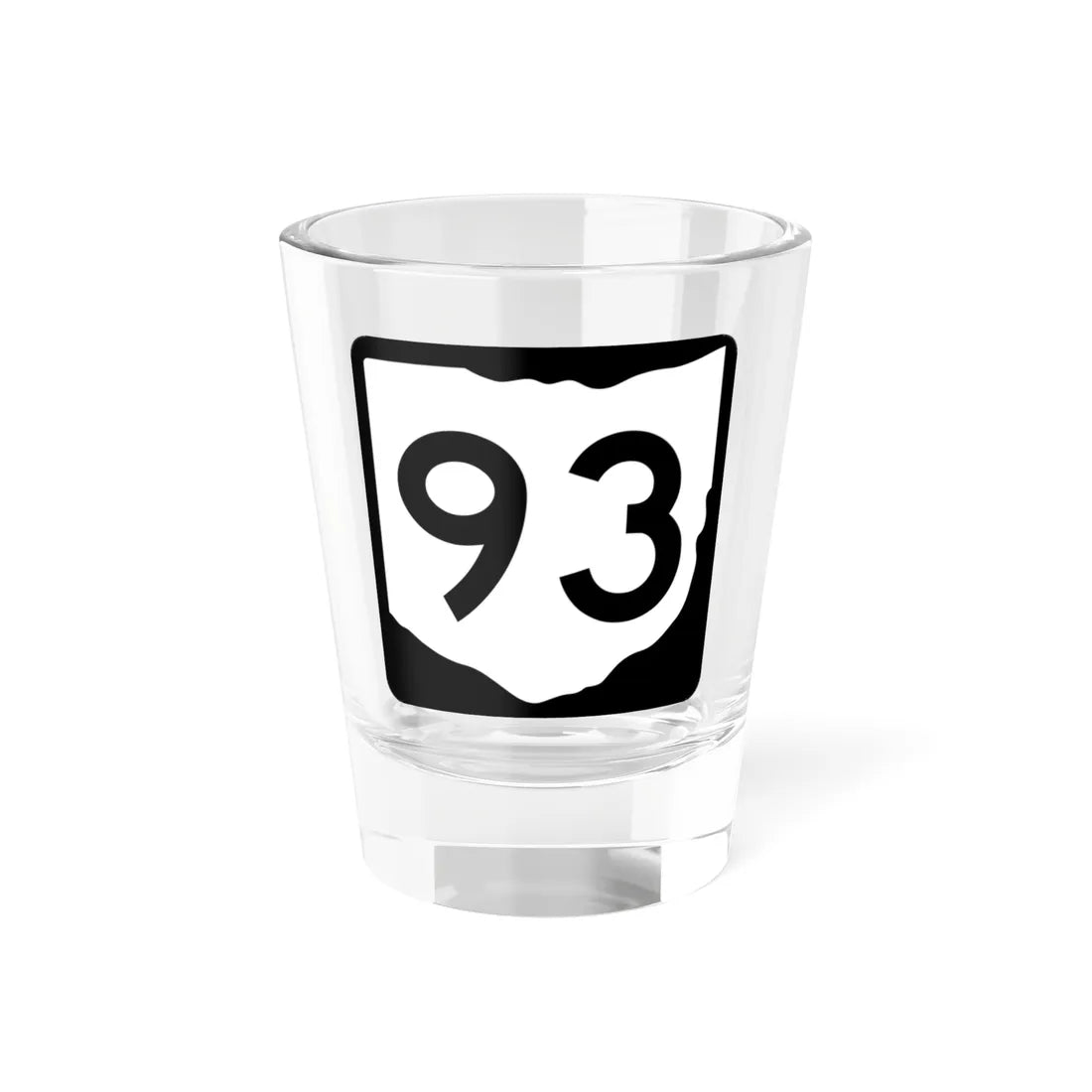 OH-93 (Ohio) (Road Sign) Shot Glass 1.5oz 1.5oz - Go Mug Yourself