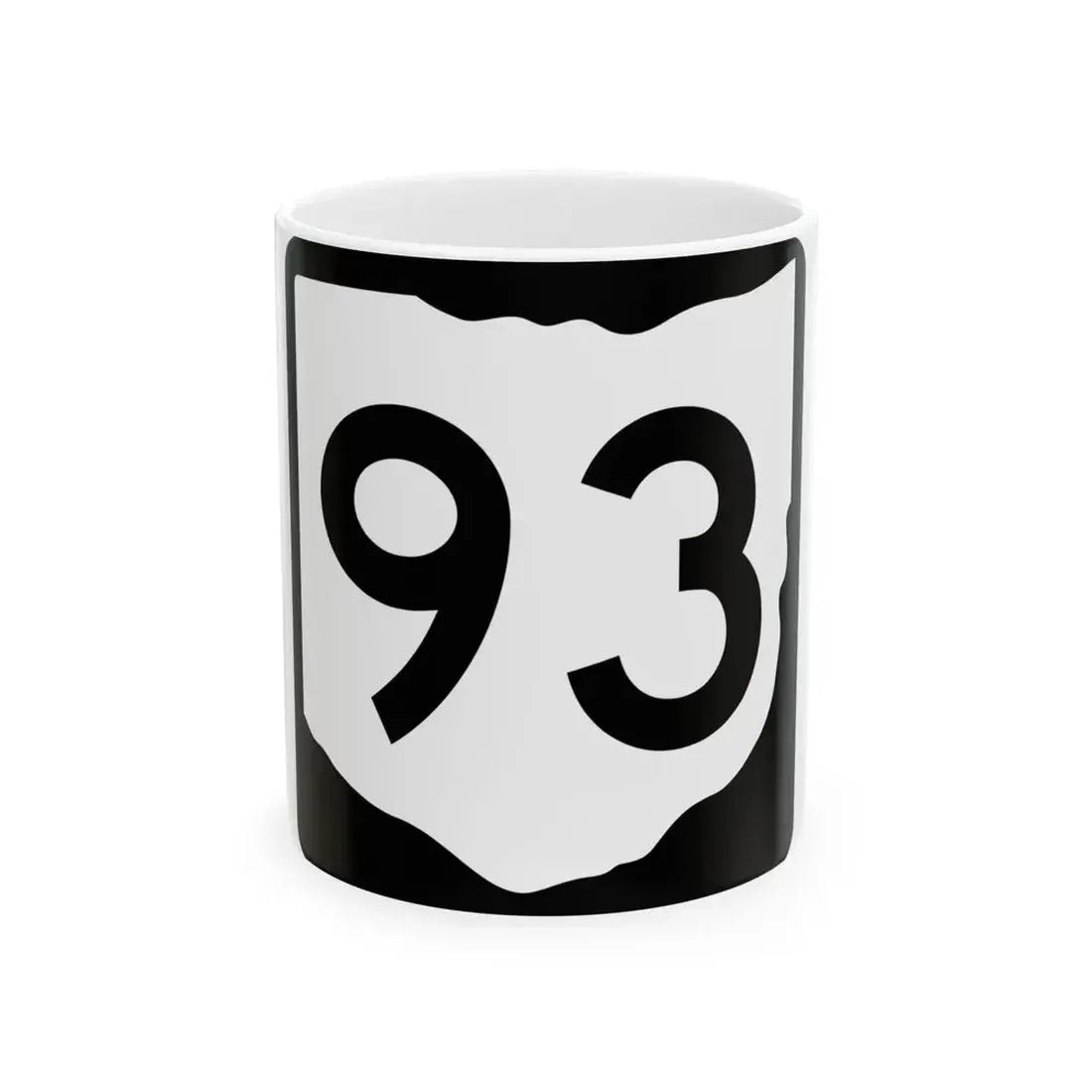OH-93 (Ohio) (Road Sign) White Coffee Mug 11oz - Go Mug Yourself