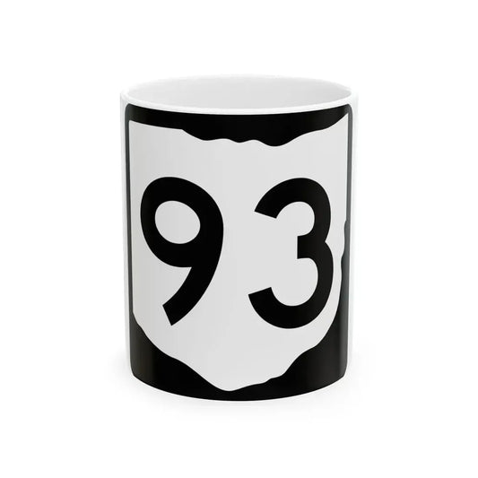OH-93 (Ohio) (Road Sign) White Coffee Mug 11oz - Go Mug Yourself