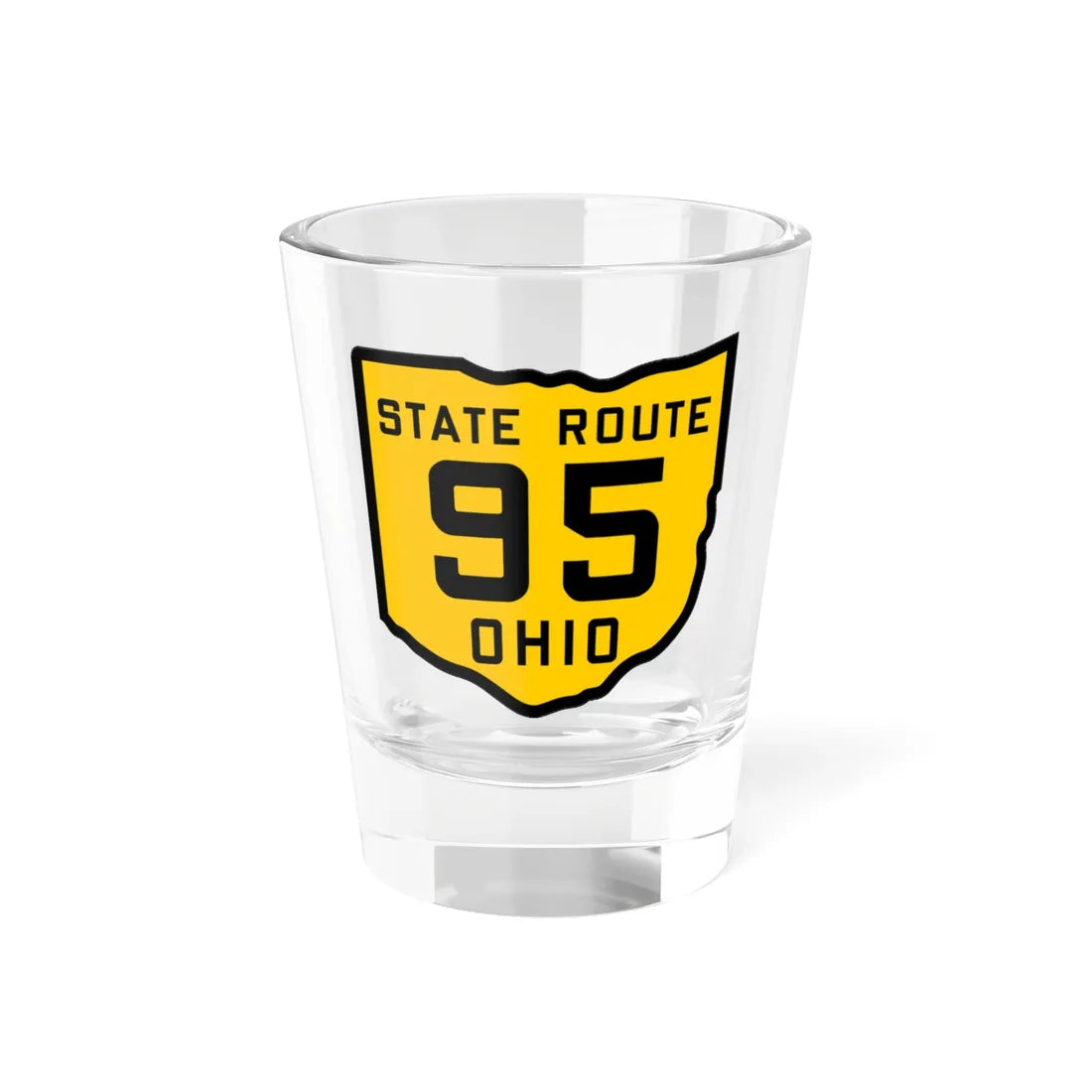 OH-95 1920 (Ohio) (Road Sign) Shot Glass 1.5oz 1.5oz - Go Mug Yourself